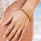 18K STAINLESS STEEL TWISTED BEAD BRACELET Gold OneSize