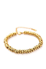 18K STAINLESS STEEL TWISTED BEAD BRACELET | Daverri Fashions