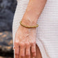 18K STAINLESS STEEL TWISTED BEAD BRACELET
