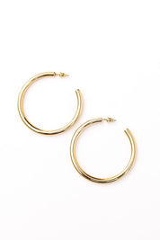14K STAINLESS STEEL OPEN HOOP EARRINGS | Earrings Daverri Fashions