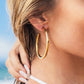 14K STAINLESS STEEL OPEN HOOP EARRINGS Earrings