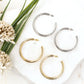 14K STAINLESS STEEL OPEN HOOP EARRINGS Earrings