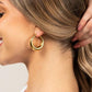 18K STAINLESS STEEL MOD HOOP EARRINGS