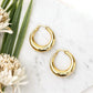 18K STAINLESS STEEL MOD HOOP EARRINGS