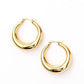 18K STAINLESS STEEL MOD HOOP EARRINGS