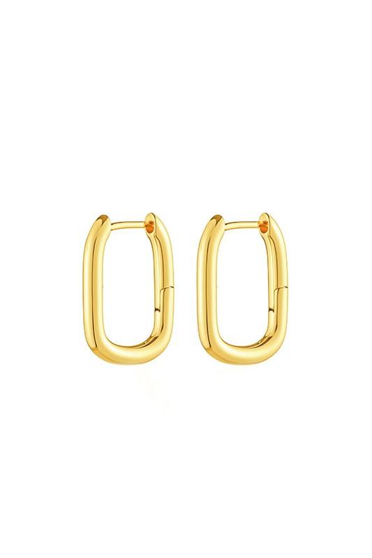 14K STAINLESS STEEL EVERYDAY HUGGIE EARRINGS | Daverri Fashions