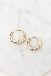 14K STAINLESS STEEL EVERYDAY HUGGIE EARRINGS | Daverri Fashions