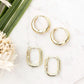 14K STAINLESS STEEL EVERYDAY HUGGIE EARRINGS
