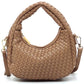 Woven Mini Hobo Shoulder Bag STONE one