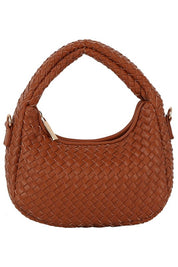 Brown one Woven Mini Hobo Shoulder Bag | Daverri Fashions