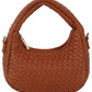 Woven Mini Hobo Shoulder Bag Brown one