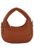 Woven Mini Hobo Shoulder Bag Brown one