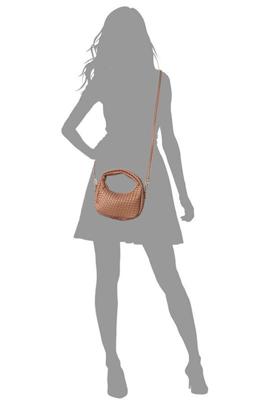Woven Mini Hobo Shoulder Bag | Daverri Fashions