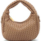 Woven Mini Hobo Shoulder Bag