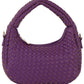 Woven Mini Hobo Shoulder Bag Purple one