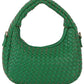 Woven Mini Hobo Shoulder Bag Green one