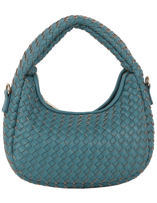 D BLUE one Woven Mini Hobo Shoulder Bag | Daverri Fashions