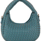Woven Mini Hobo Shoulder Bag D BLUE one