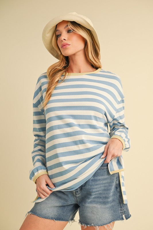 Onida Stripe Top | Tops Daverri Fashions