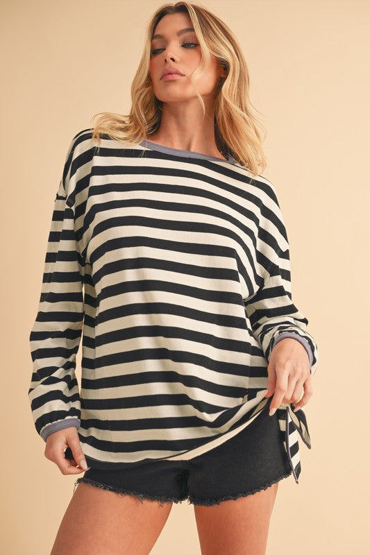 Onida Stripe Top | Tops Daverri Fashions