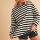 Onida Stripe Top BLACK WHITE S
