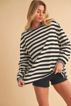 Onida Stripe Top - DAVERRI FASHIONS