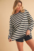 Onida Stripe Top BLACK WHITE S