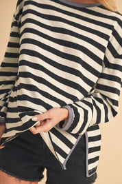 Onida Stripe Top | Tops Daverri Fashions