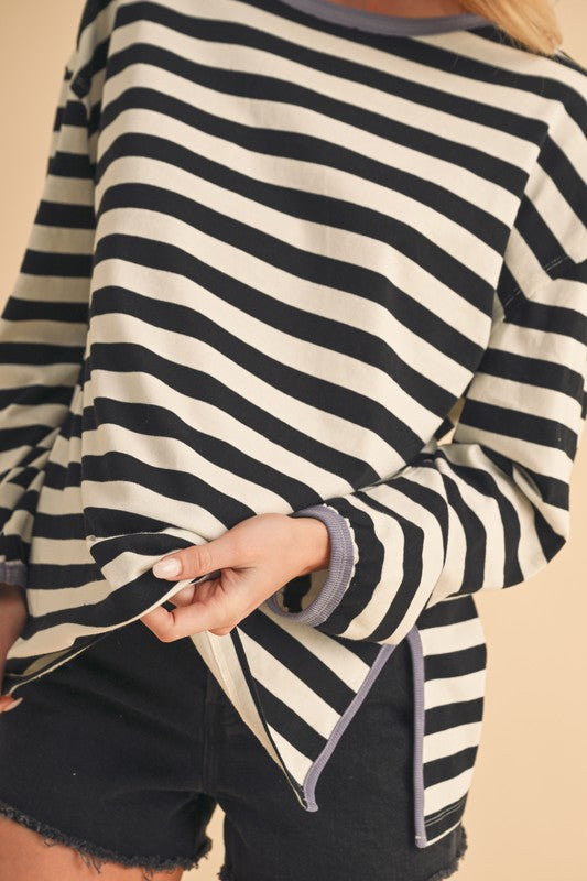 Onida Stripe Top | Tops Daverri Fashions