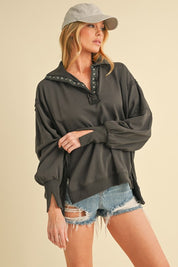 Tamika Henley Sweatshirt | Daverri Fashions