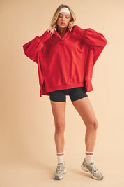 Tamika Henley Sweatshirt | Daverri Fashions