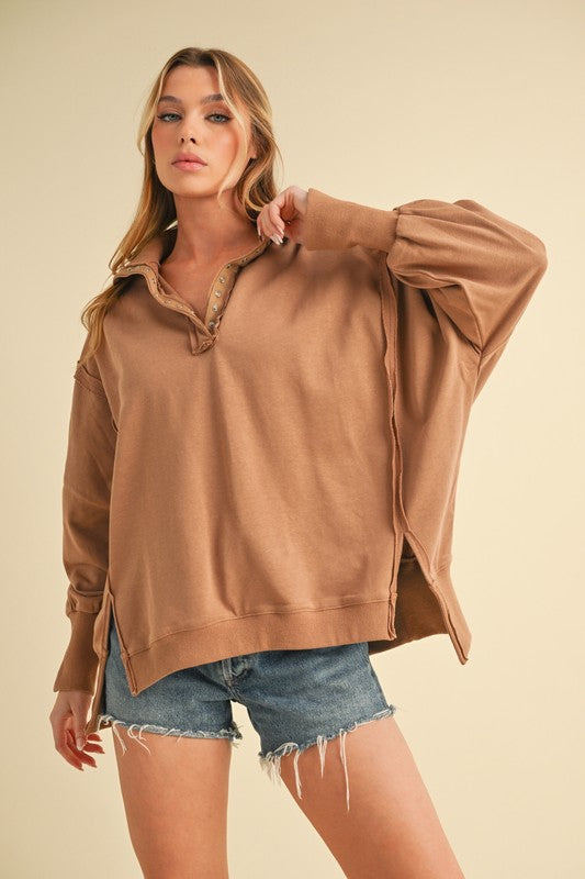 Tamika Henley Sweatshirt