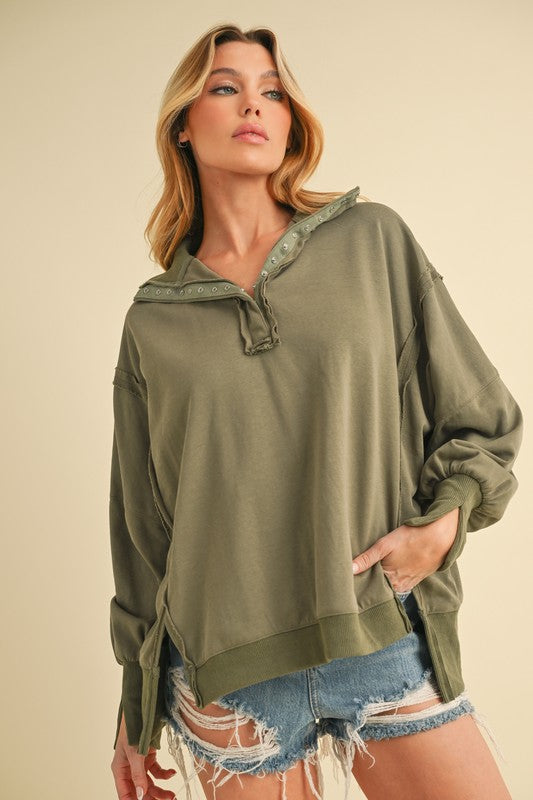 Tamika Henley Sweatshirt