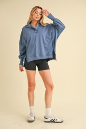 Tamika Henley Sweatshirt | Daverri Fashions