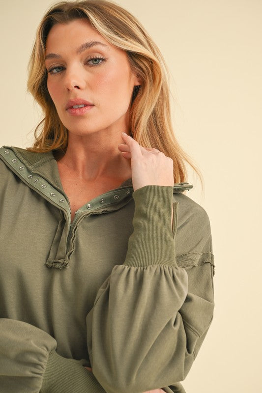 Tamika Henley Sweatshirt LAUREL S
