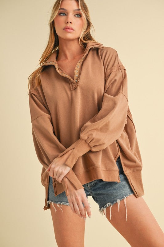 Tamika Henley Sweatshirt