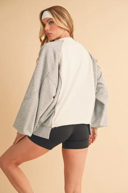 Nya Colorblock Sweatshirt - DAVERRI FASHIONS