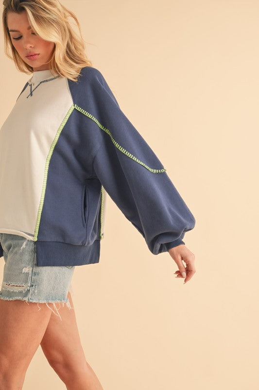 Nya Colorblock Sweatshirt | Sweatshirts Daverri Fashions