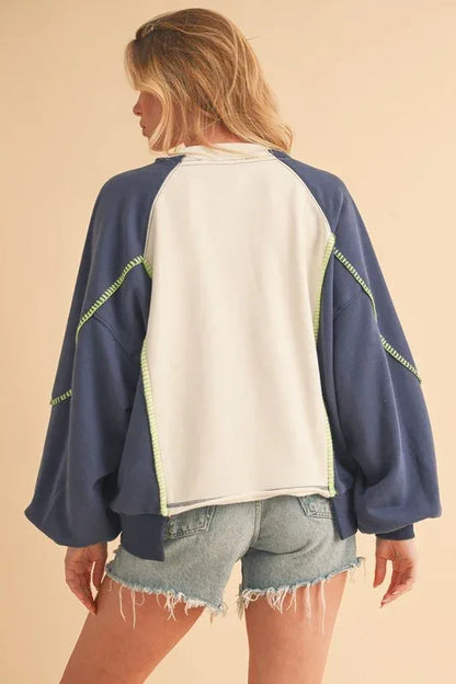 Nya Colorblock Sweatshirt - DAVERRI FASHIONS