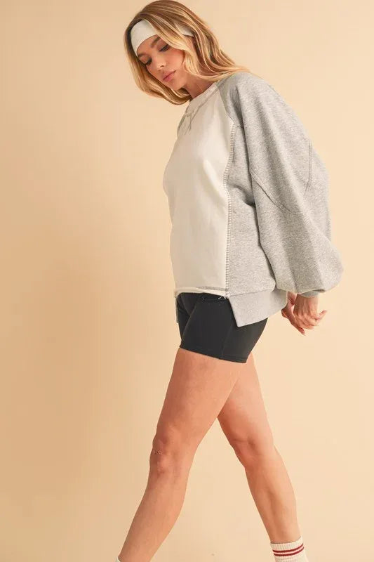 Nya Colorblock Sweatshirt - DAVERRI FASHIONS