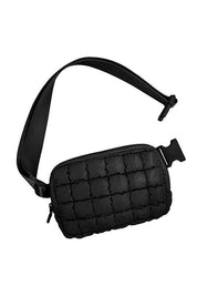 Evyn Quilted Puffer Sling Belt Bum Bag | Daverri Fashions