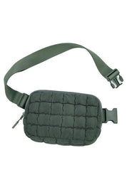 Evyn Quilted Puffer Sling Belt Bum Bag | Daverri Fashions