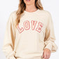 SAGE + FIG LOVE Path Applique Drop Shoulder Sweatshirt - DAVERRI FASHIONS