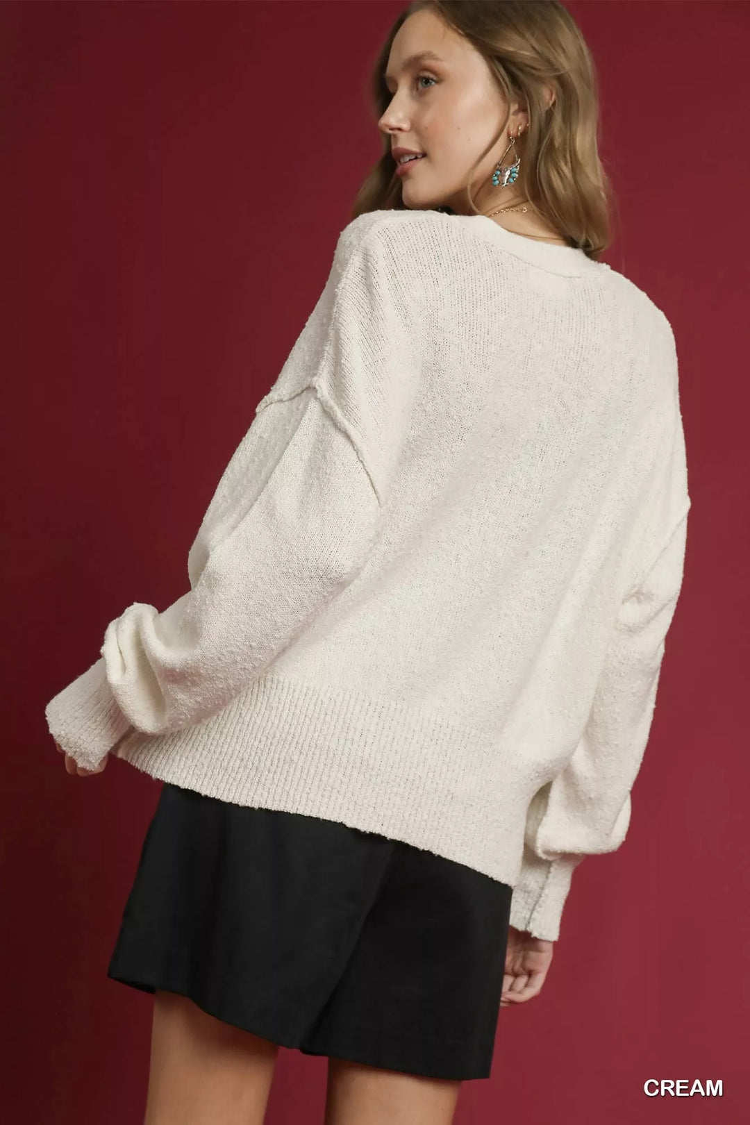 Umgee Button-Front V-Neck Knit Cardigan | Cardigans Daverri Fashions