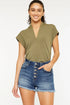 Kancan High Rise Frayed Hem Denim Shorts MEDIUM S Denim Shorts