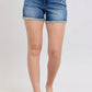 Judy Blue Full Size V-Front Denim Shorts with Shield Pockets Plus Size
