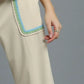 Umgee Drawstring Wide Leg Pants with Scallop Trim Detail - DAVERRI FASHIONS