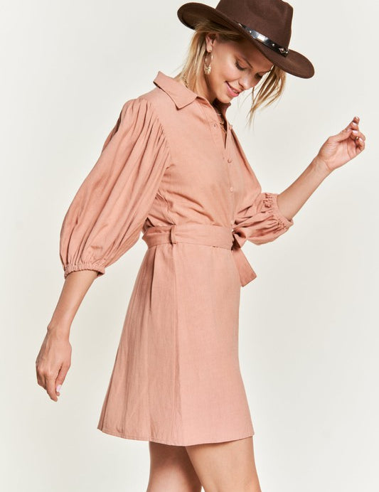Solid Button Down Dress Plus Size | Mini Dresses Daverri Fashions