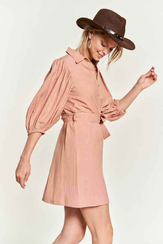 Solid Button Down Dress Plus Size | Mini Dresses Daverri Fashions