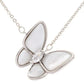 MOP Butterfly Pendant Necklace - DAVERRI FASHIONS